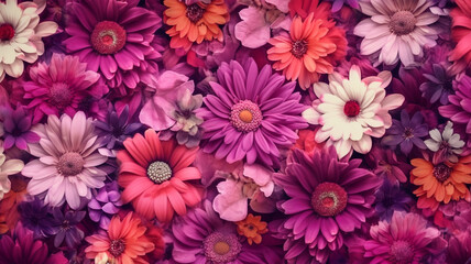 Fototapeta na wymiar Pattern of flowers for wallpapers, flyers, banners, advertising, copy space