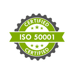 ISO 50001 Design badge logo template illustration