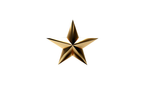 gold star isolated on white HD transparent background PNG Stock Photographic Image