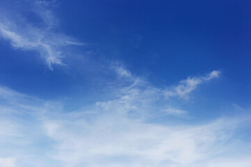 The sky is blue with clouds, beautiful by nature.