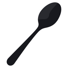 steel spoon vector