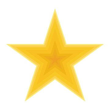 Yellow single star vector isolated on white background. christmas star decoration. Golden xmas star. Customer product rating review flat icon for apps and websites, vector. Star rating.