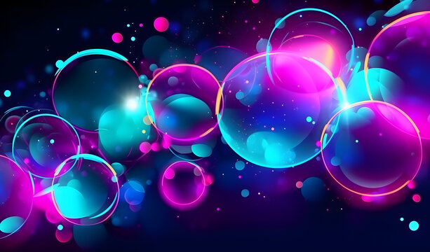 Modern abstract bubbles background wallpaper. AI generated