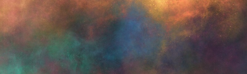 Obraz premium Galaxy watercolor background, Universe, Milky way, illustration panorama