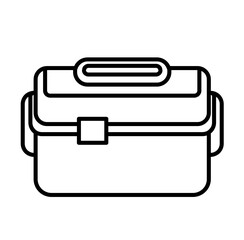 Cute Lunchbox back to school cartoon outline icon	