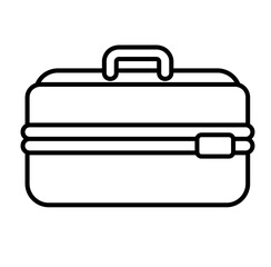 Cute Lunchbox back to school cartoon outline icon	