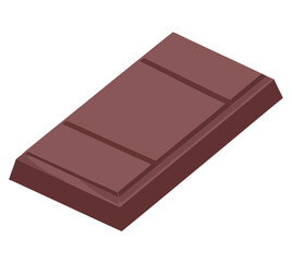 dark chocolate bar design vector
