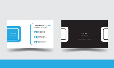 Modern geometric business card vector design