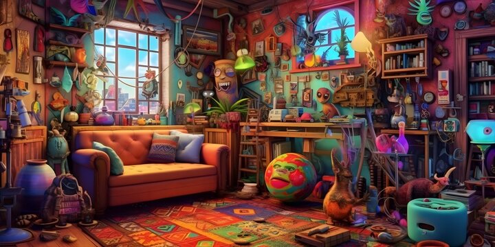 Experience the joy of DIY with this vibrant and colorful image, perfect for any hobby enthusiast. Generative ai.