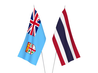 Fototapeta na wymiar Thailand and Republic of Fiji flags