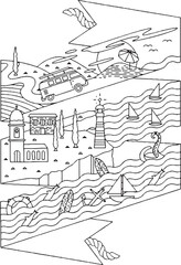 Nature Doodle Cartoon Illustration Adventure