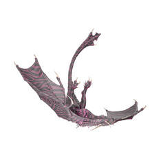 dragon is flying and looping down