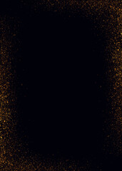 Luxury Glitterting dust golden trail Frame Border