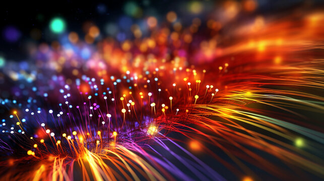 Fiber optic cable internet. AI generative