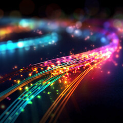 Fiber optic cable internet. AI generative