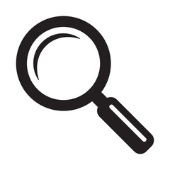 Magnifying glass icon, magnifier or loupe sign.
