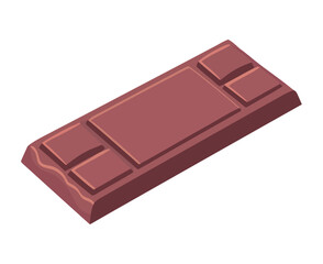 dark chocolate bar illustration