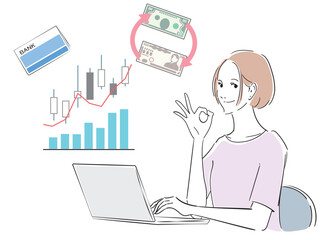 お金の管理を上手にしている若い女性