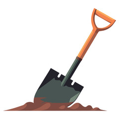 Digging with shovel