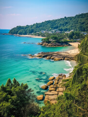  aerial view of the tropical island