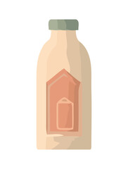 Organic meal in jar, fresh beverage