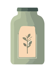 Organic vegetable jar symbolizes healthy cooking