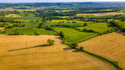 Scenic aerial landscape photography in Yorkshire, UK