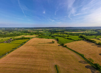 Scenic aerial landscape photography in Yorkshire, UK