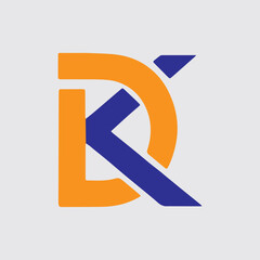 Initial DK letter luxury beauty flourishes ornament monogram logo Swoosh Letter Logo Design for business and company identity. Water Wave DK Logo with modern trendy