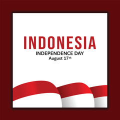 Happy Indonesia Independence day greeting card