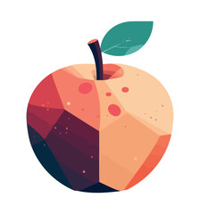 Juicy ripe apple abstract style