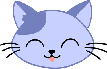 Blue cute cat gace