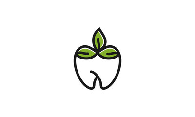 Dental Leaf Logo Vector
