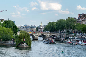 Obraz premium view of the river seine