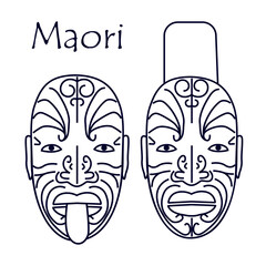 Maori illustration, black line