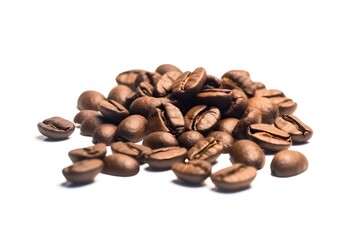 Naklejka premium coffee beans isolated on white background