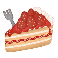 Cute Strawberry ShortCake Drawing