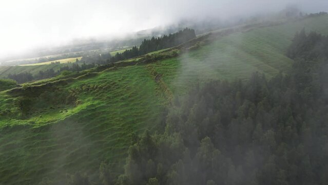Sete Cidades lanscape in Sao Miguel, Azores. Portugal.