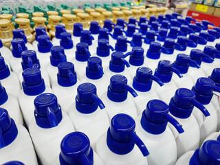 High Angle View of Shampoo Bottles for Sale at Store