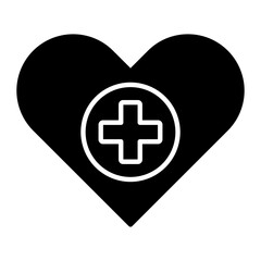 Medical Love Glyph Icon