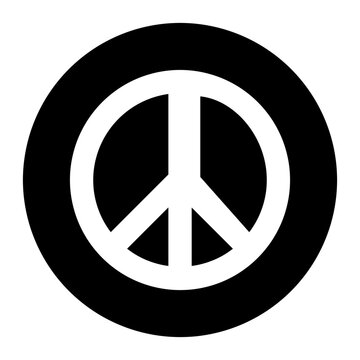World Peace Logo Glyph Icon