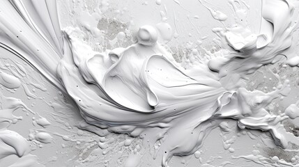 White Paint Smear Abstract Background, Generative AI Illustration