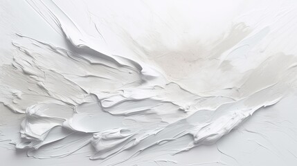 White Paint Smear Abstract Background, Generative AI Illustration