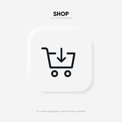 3d add button add icon add to cart icon, shopping cart sign, online shopping, click here, buy push button for website, mobile app, UI, GUI, UX.