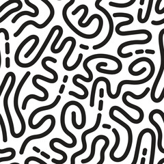 Abstract monochrome pop art seamless pattern. Design for texture, print, backdrop, fabric, textile, wrapping paper.  - 611703157