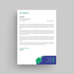 Dental Care Medical and hospital letterhead design template with yellow, blue, green and red color. Minimal and creative medical postcard template design, Medical, hospital, dentist, clinical