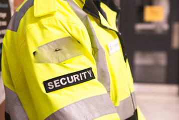 Security guard patrolling at school