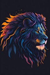 lion head vector