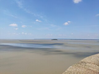 plage à coté du mont Saint Michel 