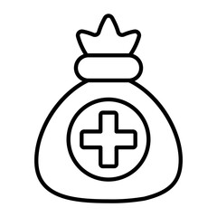 Medical Donation Thin Line Icon